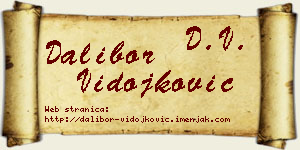 Dalibor Vidojković vizit kartica